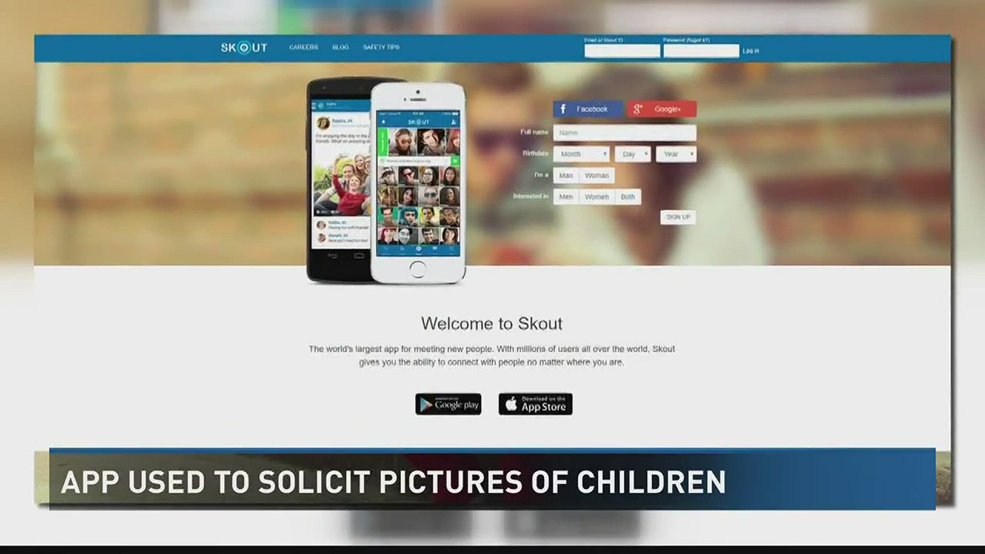 App used to solicit pictures of children