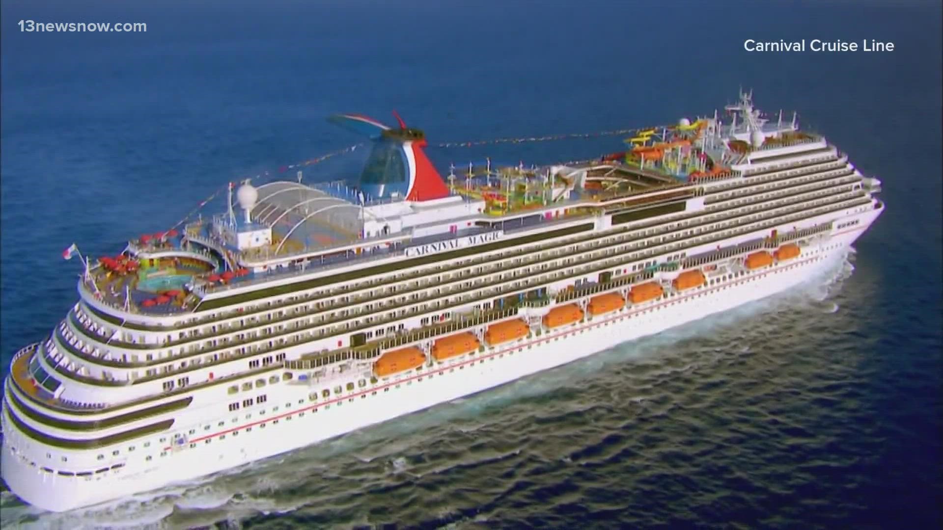 And the ship, which is named The Carnival Magic, certainly is massive. In fact, it's the largest cruise ship to ever sail out of Virginia.