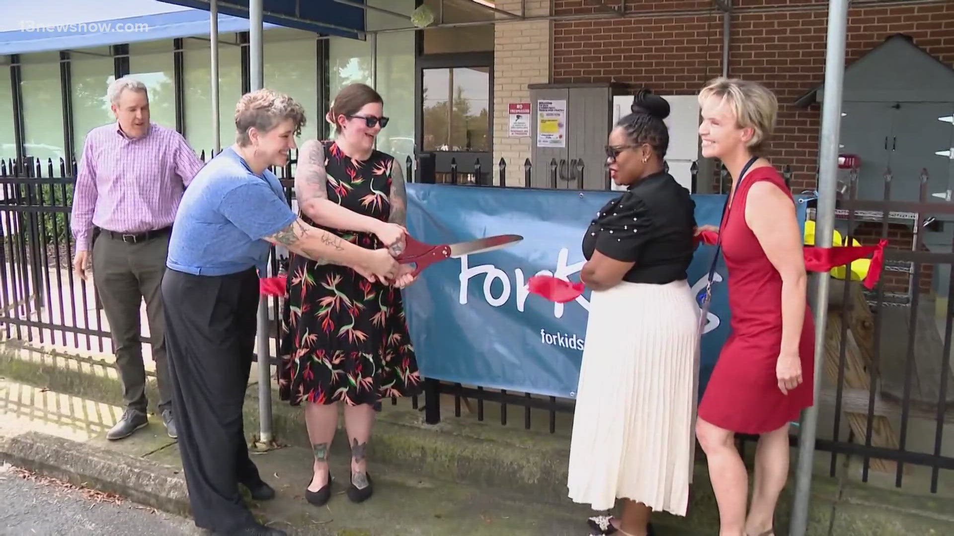 Non-profit "ForKids" opened a new community pantry in Suffolk to help fight food insecurity in the area. The community food pantry and fridge are open 24/7.