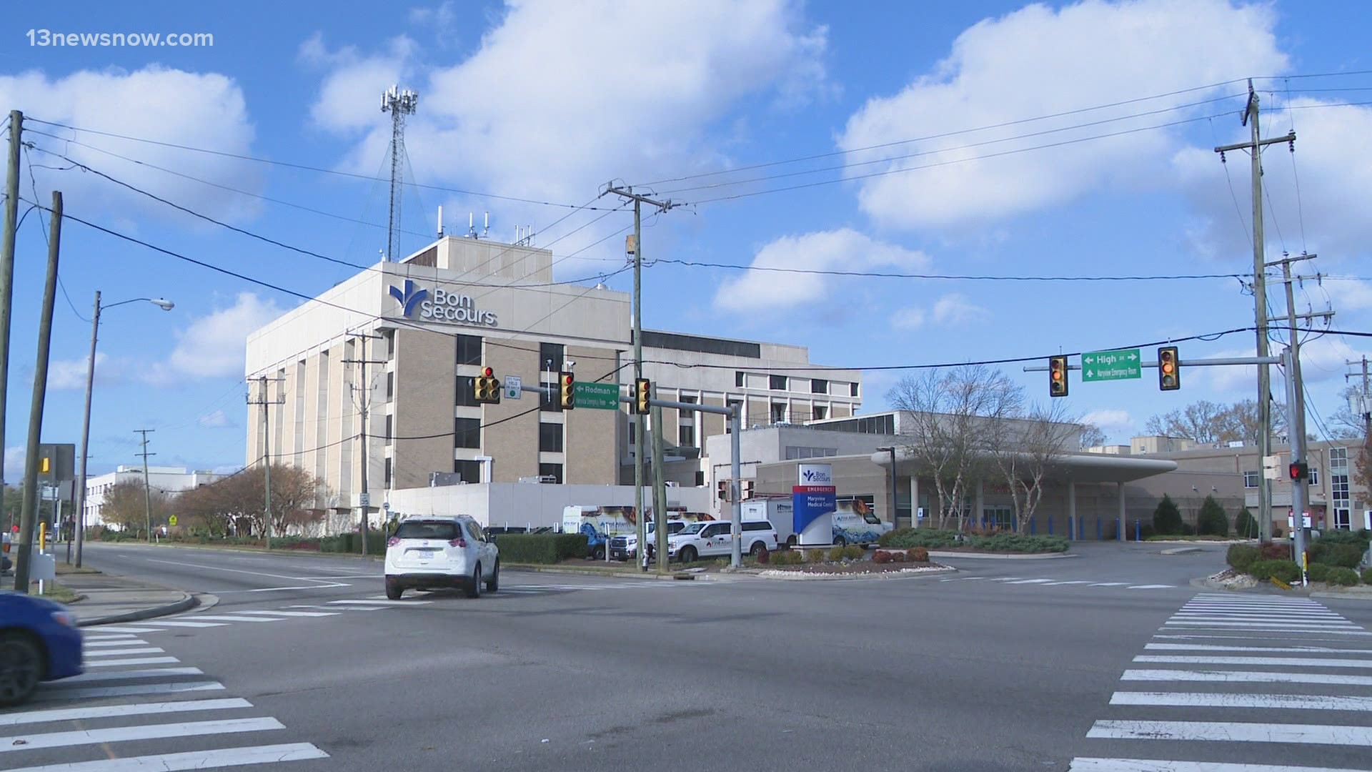 Until the leak is fixed, the hospital is working with other emergency medical services to ensure patients are taken to the facility that "can best meet their needs."