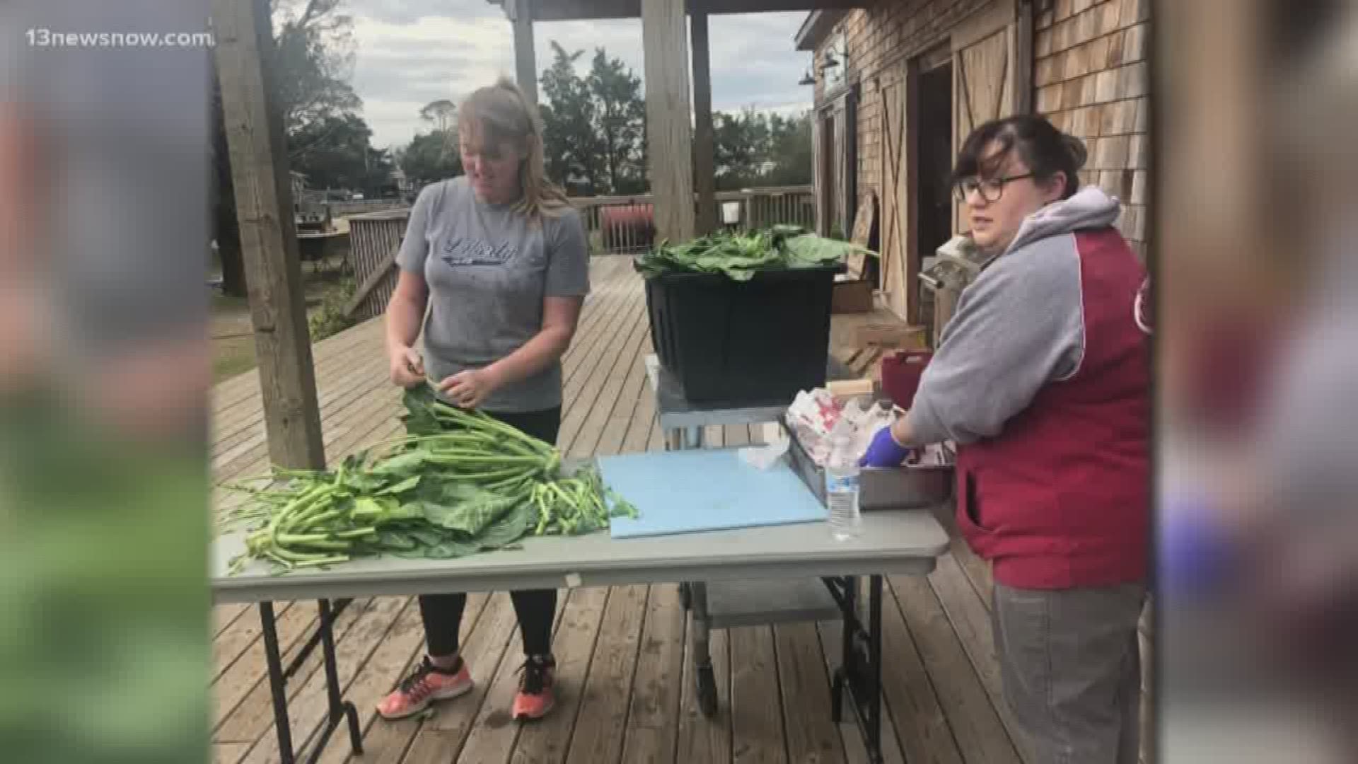 Hurricane Dorian hit the island hard, but neighbors help each other on the island. A group from Kill Devil Hills prepared a Thanksgiving meal for those on Ocracoke.
