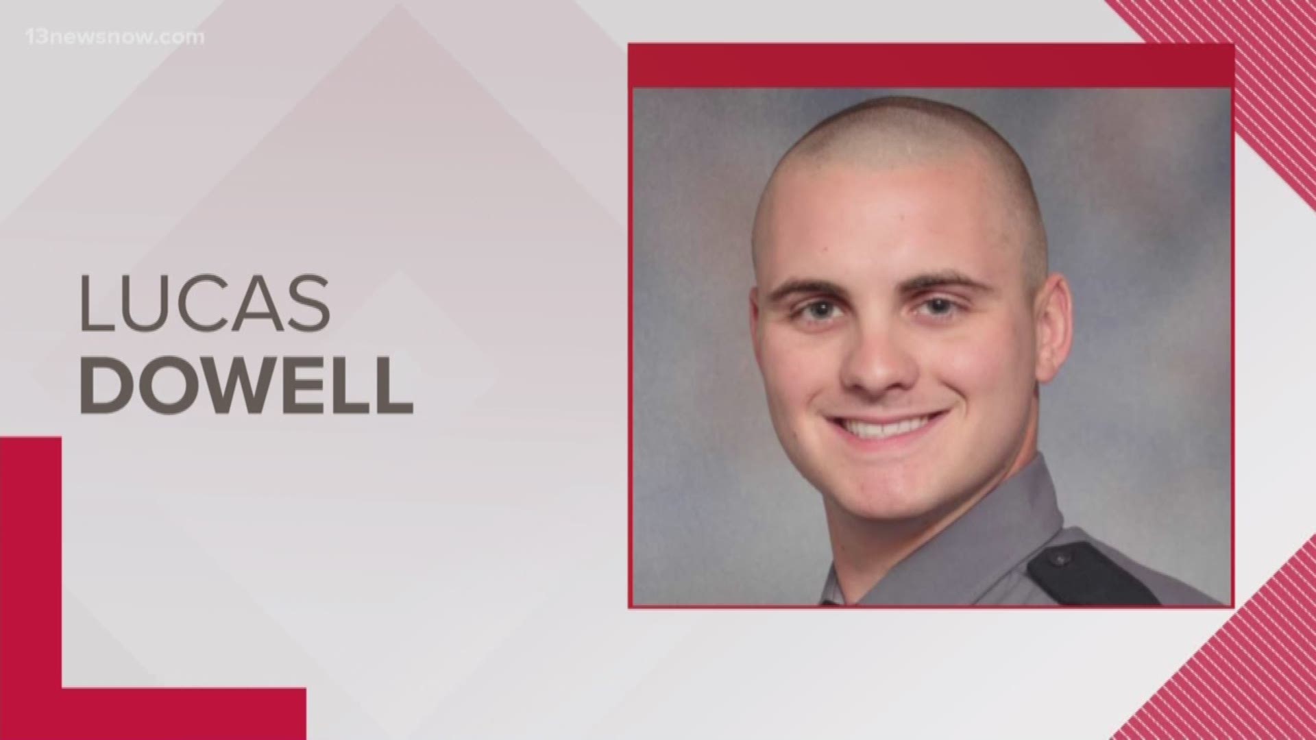 Trooper Lucas Dowell was killed while serving a search warrant in Cumberland County, Virginia on Monday night.