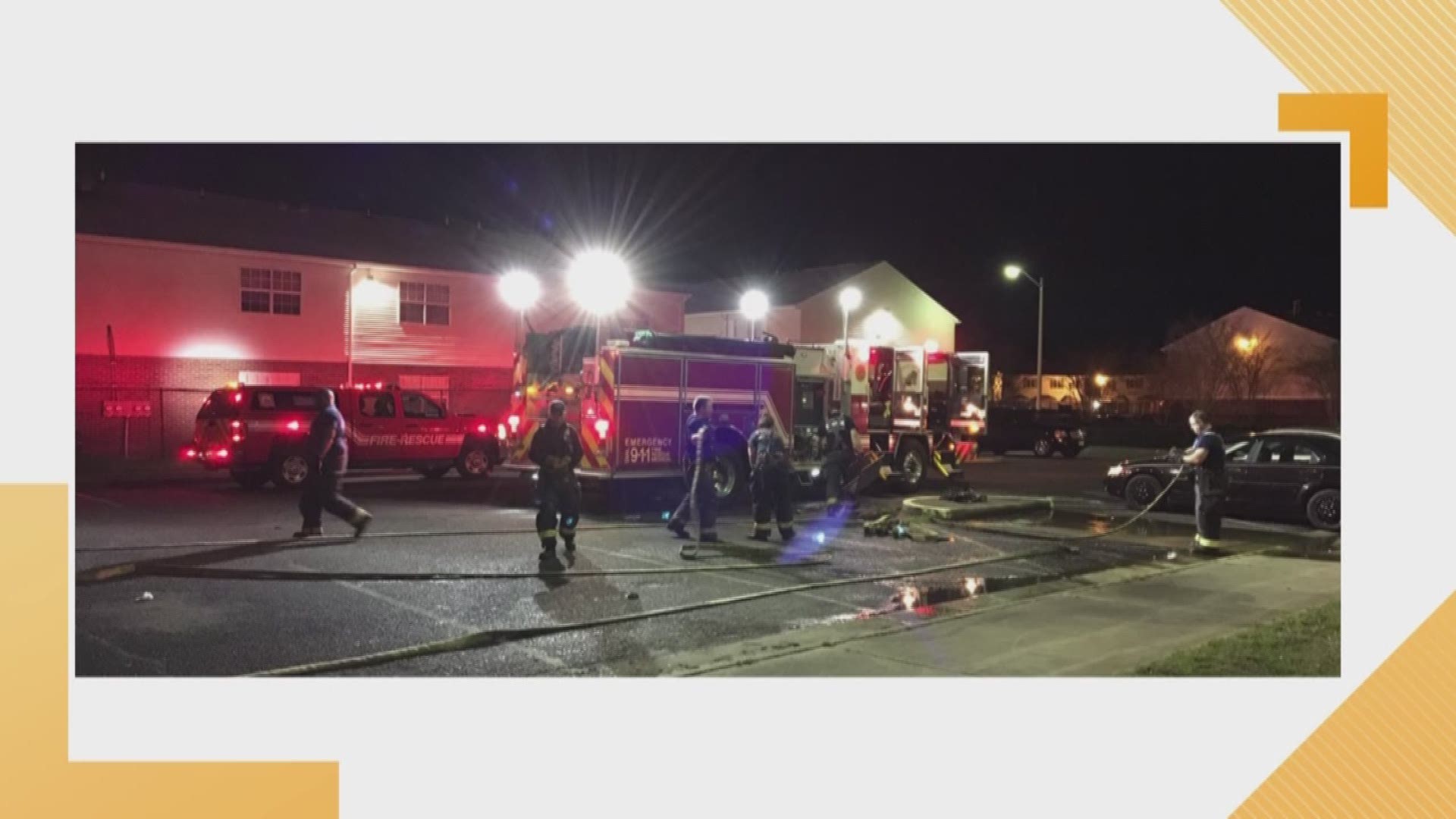 A fire broke out at an apartment on Martha Lee Drive in Hampton overnight. One person is in critical condition.