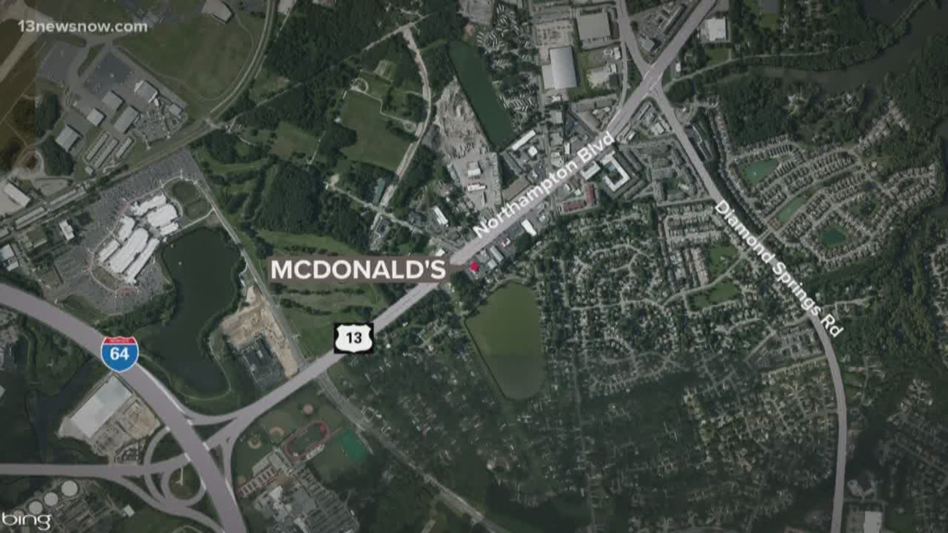 A man shot at a McDonald's on Northampton Blvd. in Virginia Beach after getting into a dispute with fast-food workers. No one was hurt.