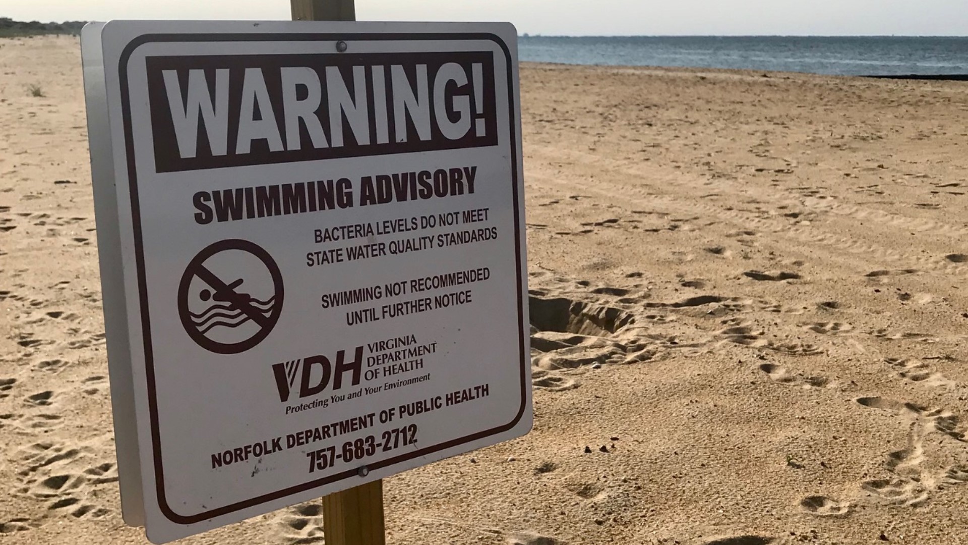 Swimming advisory at Sarah Constant Beach Park in Norfolk | 13newsnow.com