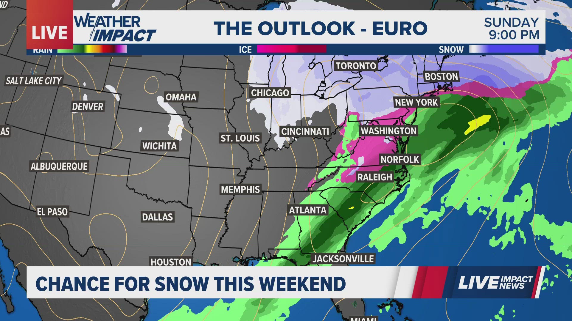 FORECAST: Winter storm threat grows for this weekend | 13newsnow.com