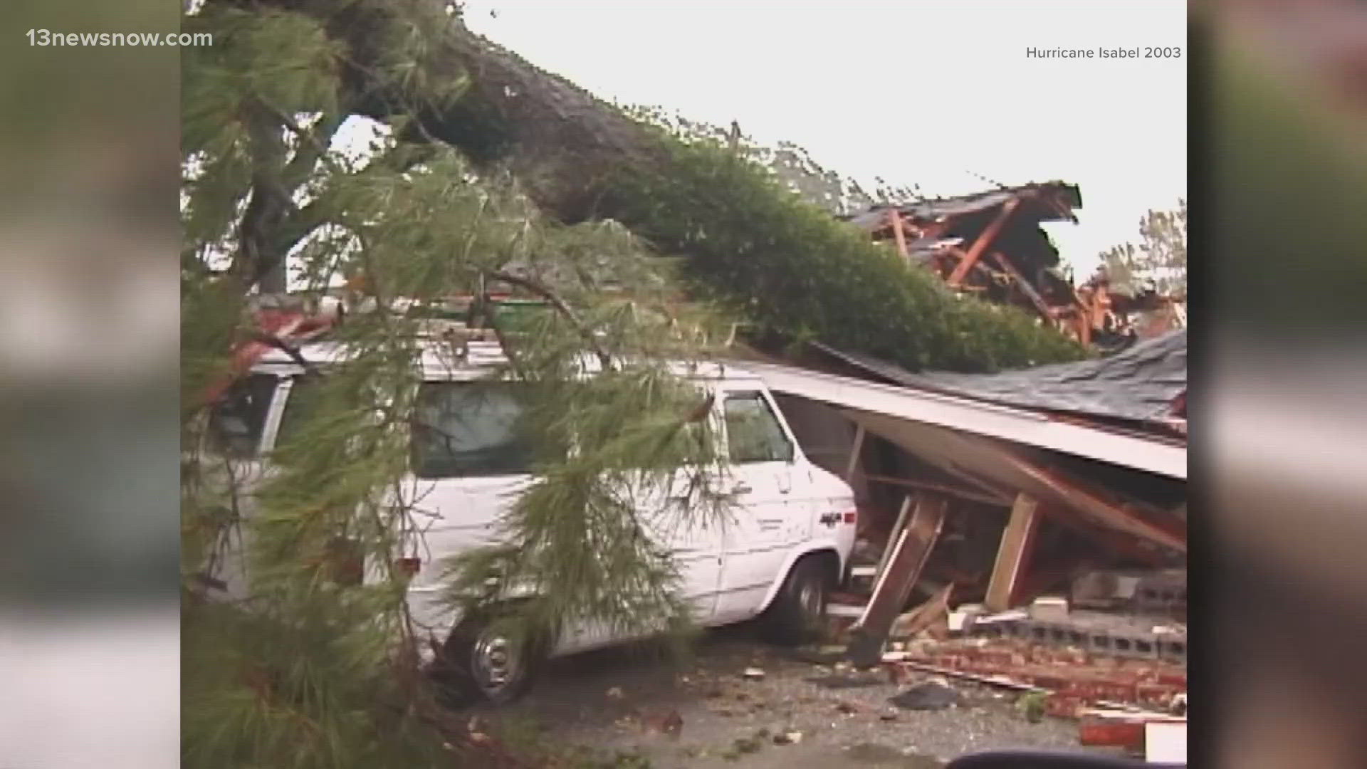 Hurricane Isabel hit coastal Virginia and North Carolina 21 years ago.