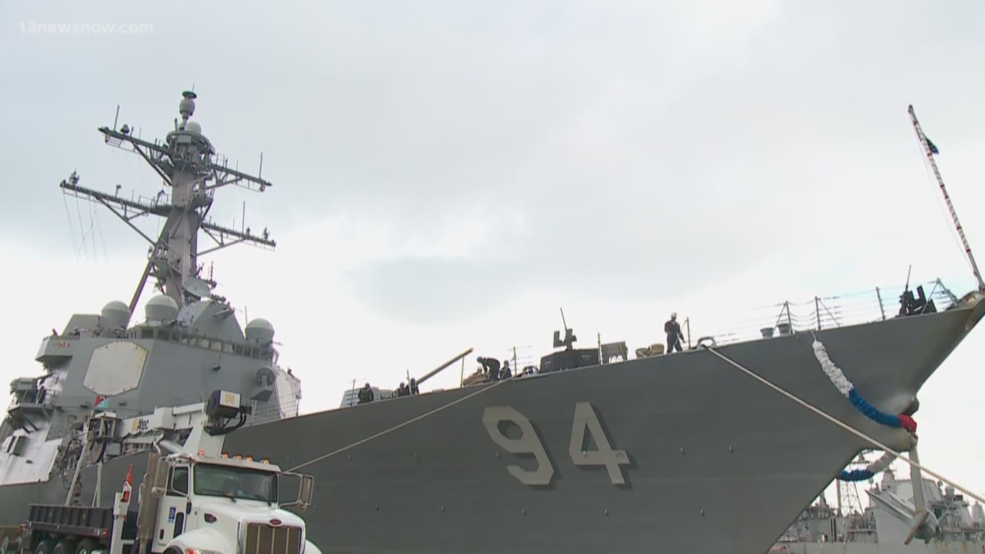 USS Mason, USS Nitze, and USS Bainbridge returned to Naval Station Norfolk following a 7-month deployment.