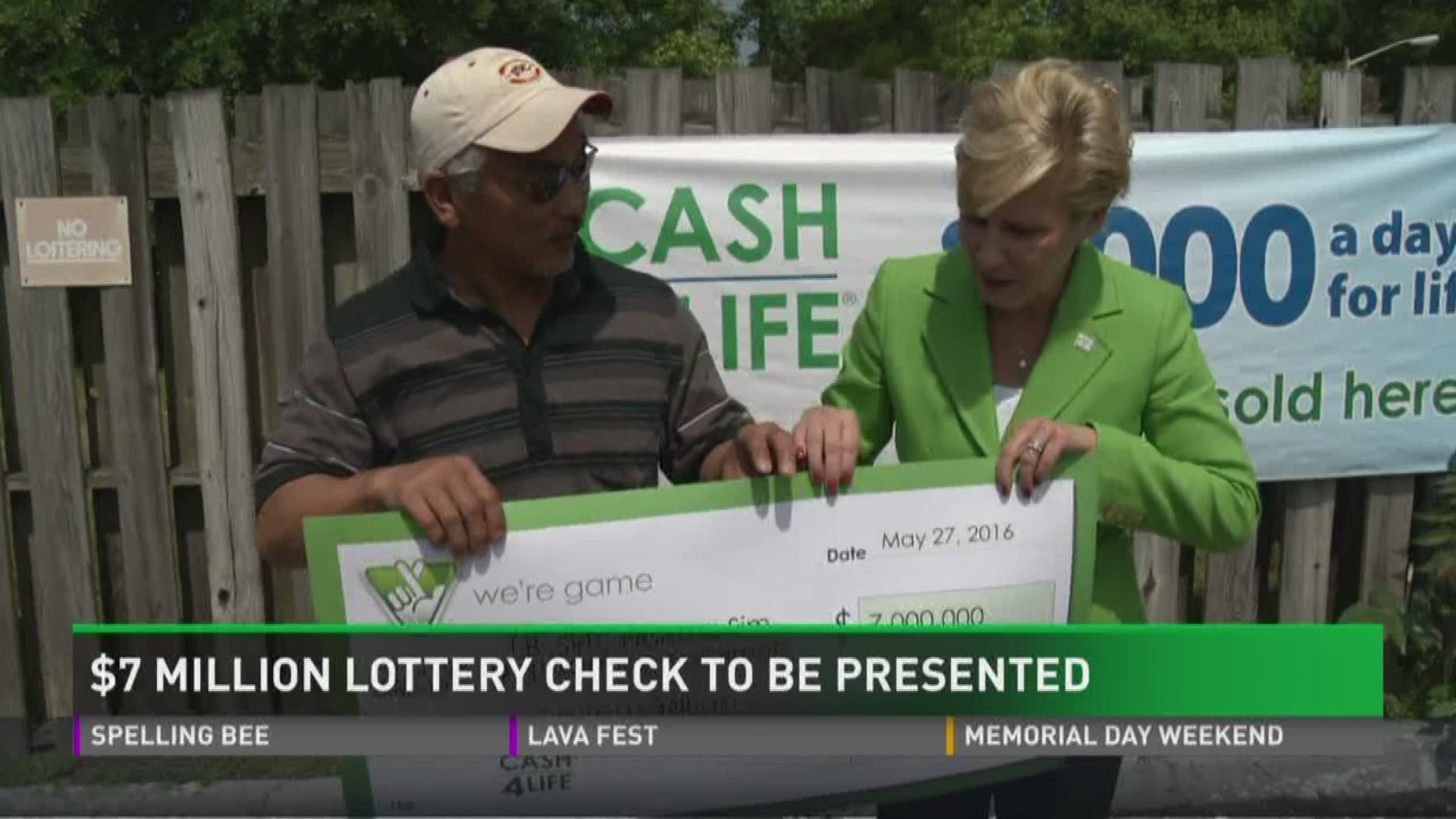 $7 million lottery check presented in Chesapeake.