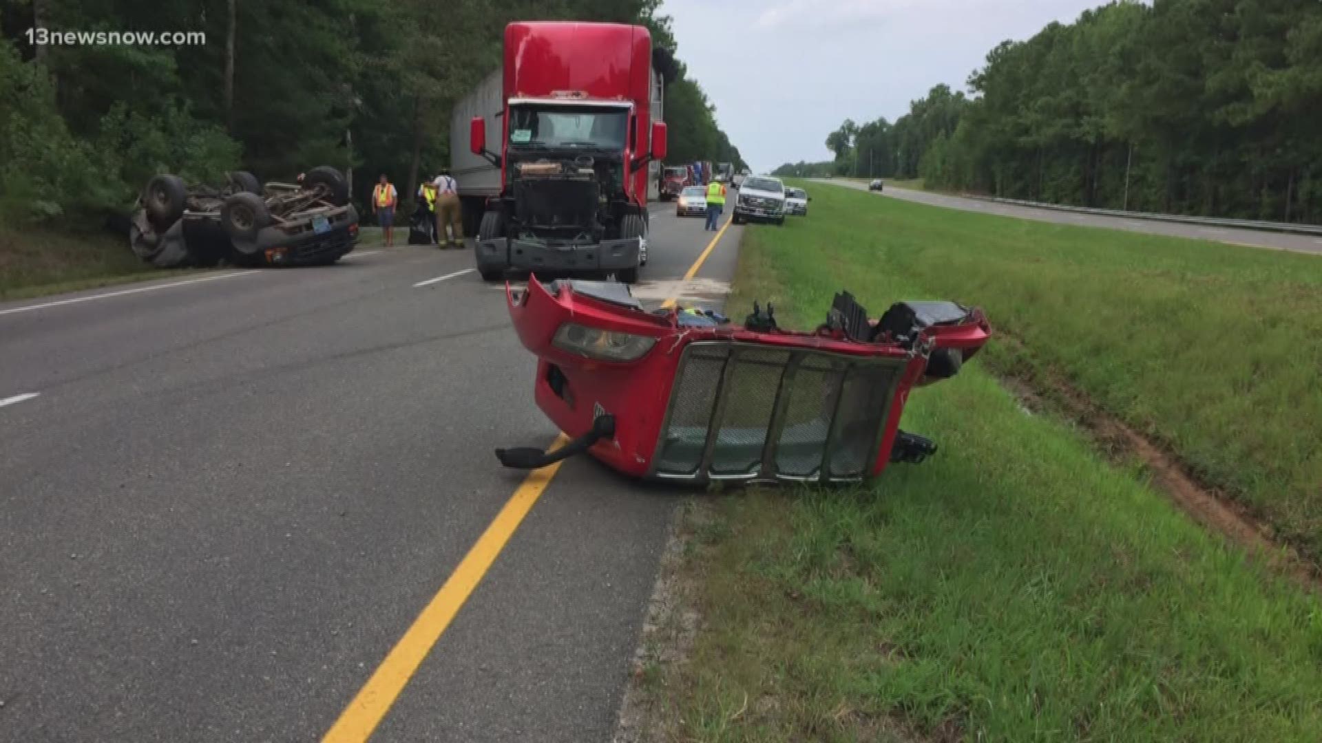 Virginia State Police are investigating two crashes that happened on Route 17 Tuesday morning. Both crashes involved tractor-trailers.