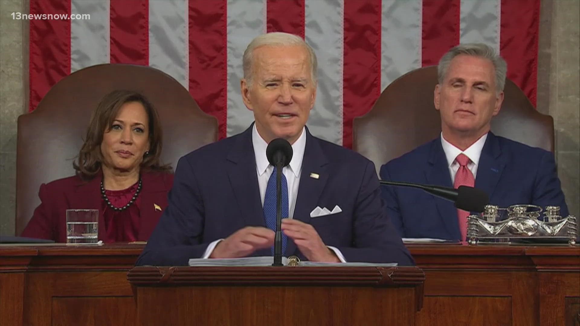 President Biden used his address to reassure a country beset by pessimism and fraught political divisions.