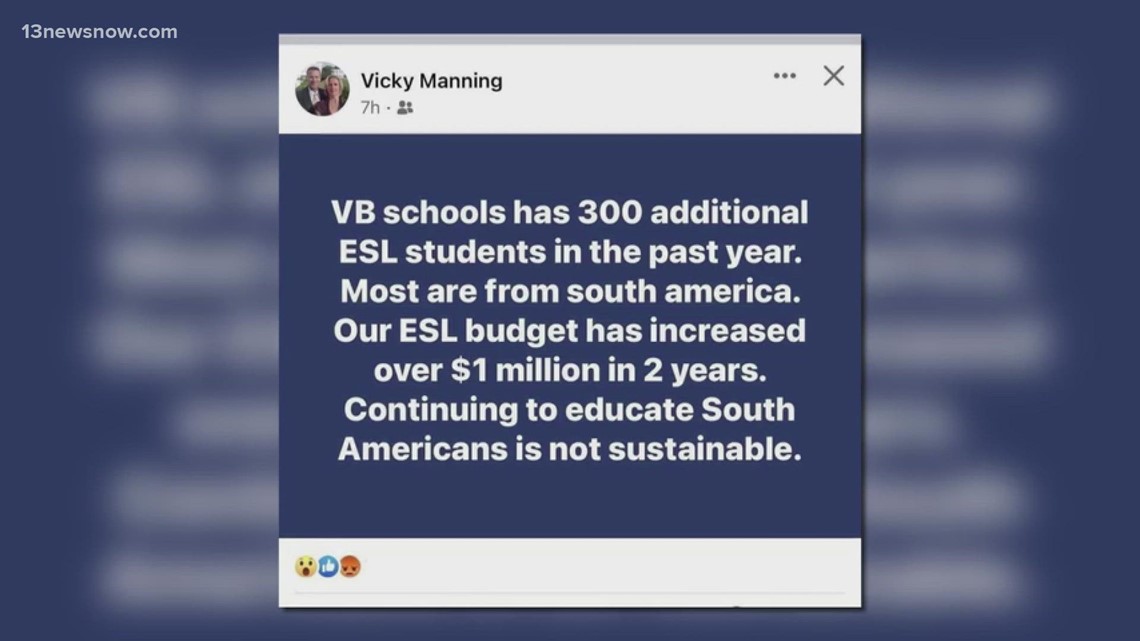 Virginia Beach School Board Member Faces Pushback For Remarks About ESL 