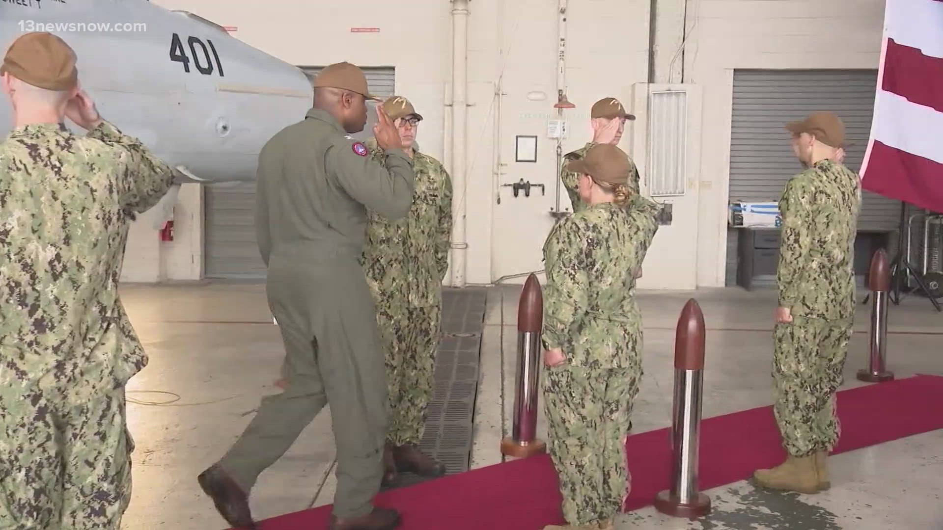 Naval Station Oceana welcomed new leadership to Carrier Air Wing 7 during a Change of Command Ceremony Wednesday morning.