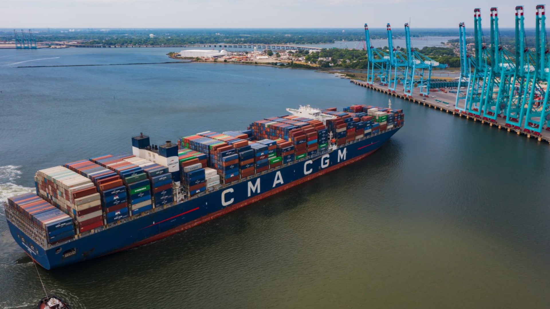 Marco Polo, largest container ship to visit East Coast, makes stop in