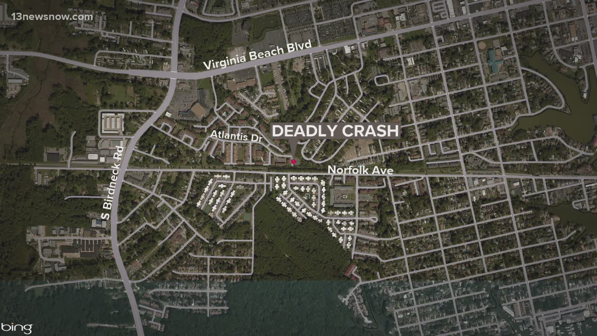Police say a man died after losing control of his motorcycle on Atlantis Drive Monday night.