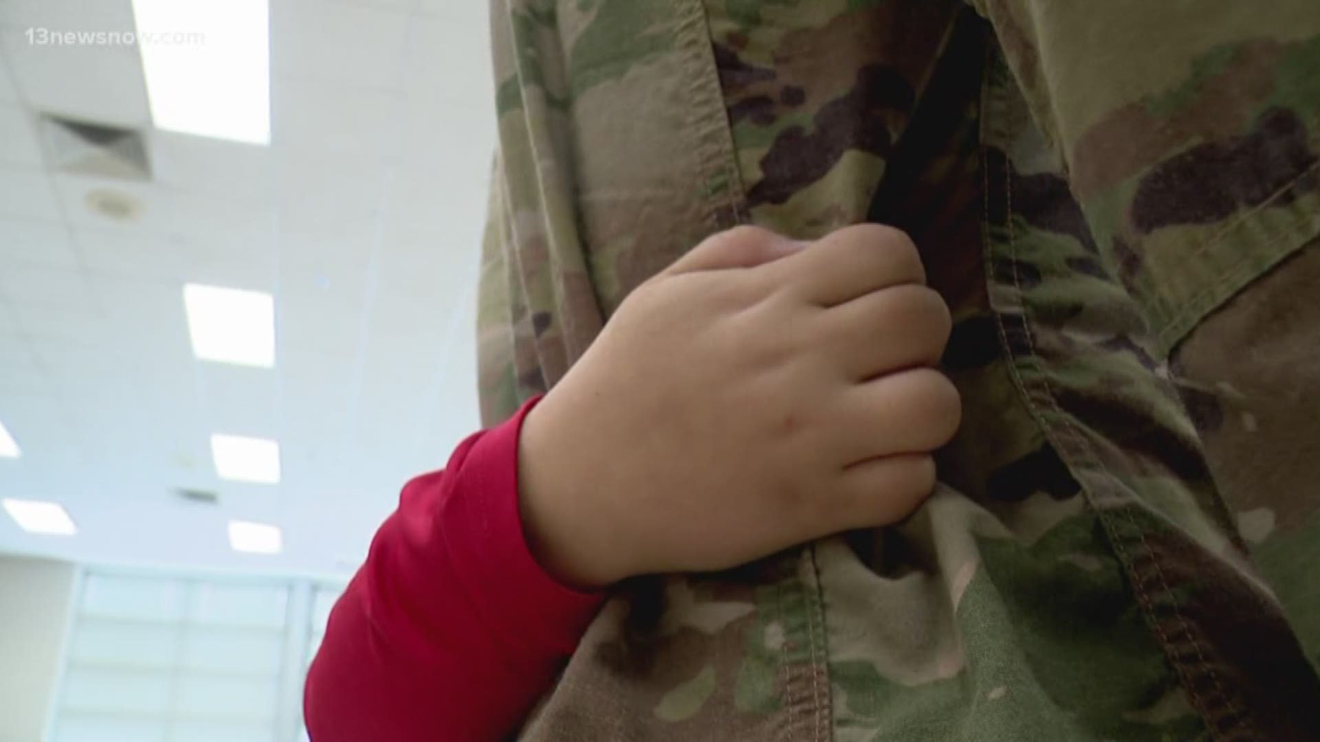 The Guardsman returned from his third overseas deployment, and he said it was his toughest one yet leaving behind his wife and four children for almost a full year.