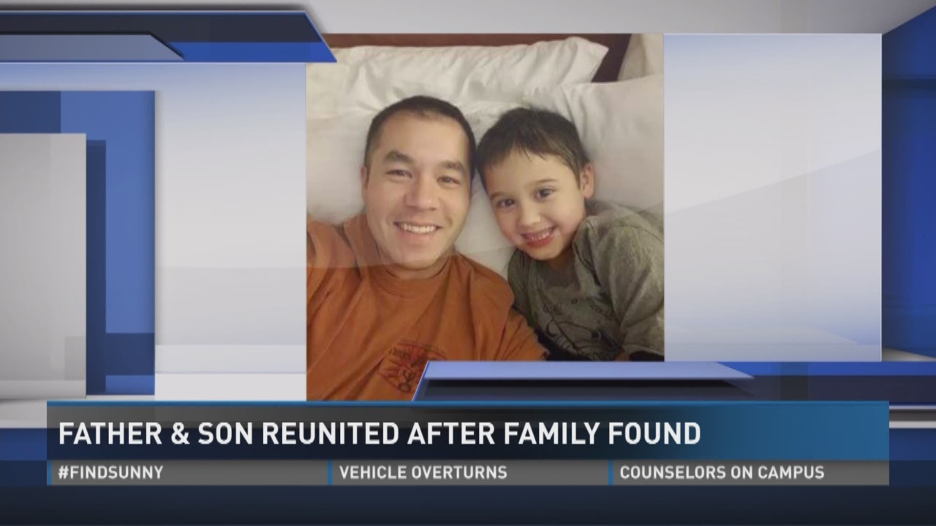 Father and son reunited after family found