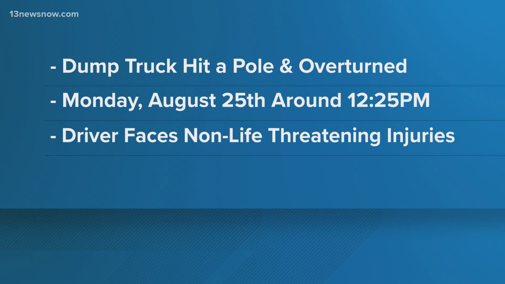 Dump truck overturns on East Virginia Beach Blvd in Norfolk | 13newsnow.com