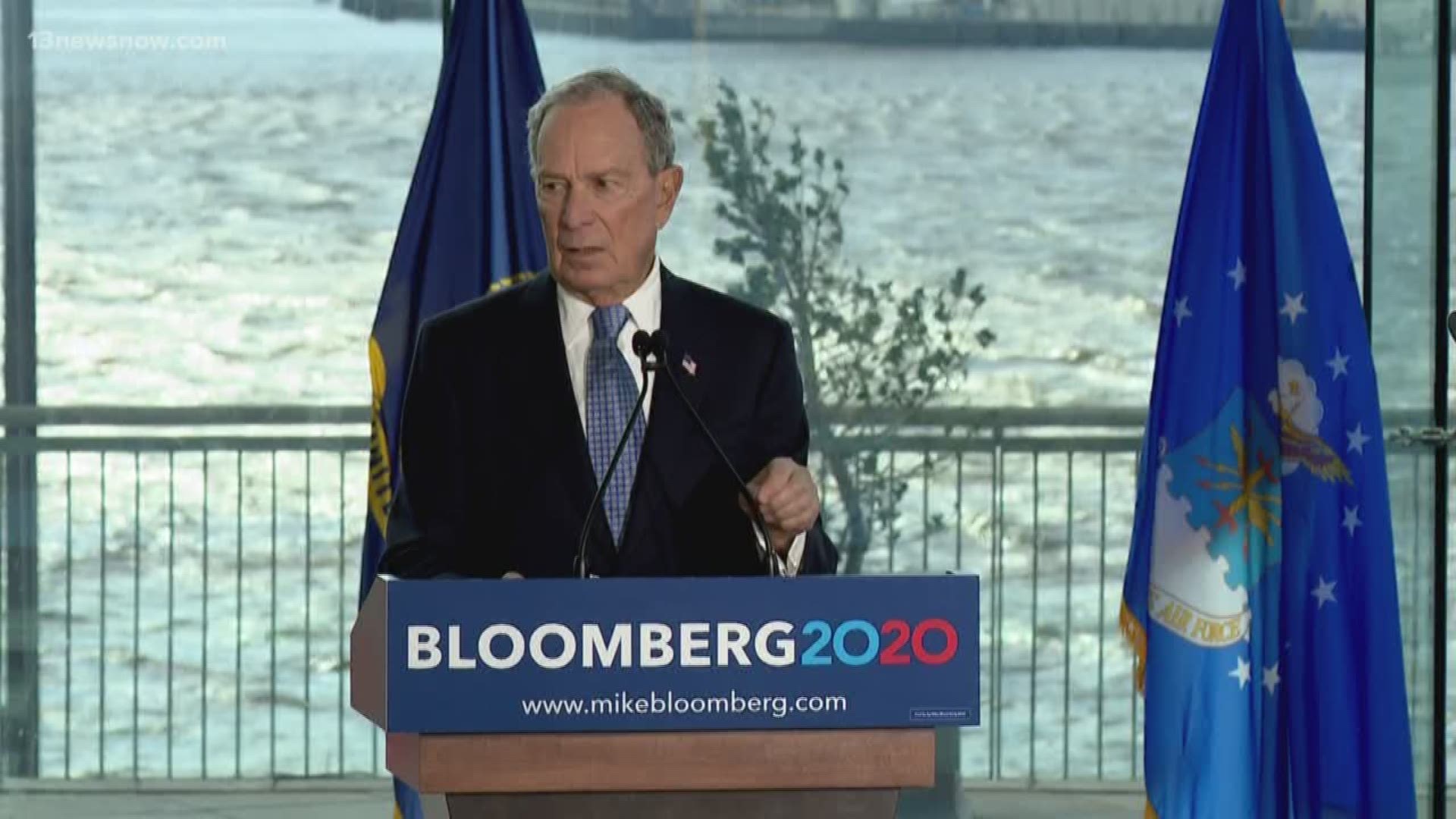 13News Now Evan Watson sat down with Mike Bloomberg about his campaign stop in Norfolk where he spoke with military families and veterans.