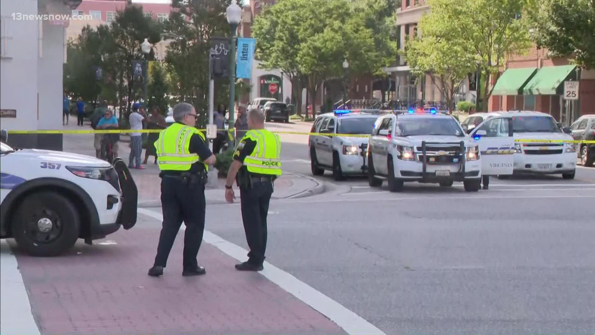 Two people were hit outside the Tupelo Honey restaurant on Main Street. One was killed on the scene, and another was seriously hurt, and was rushed to the hospital.