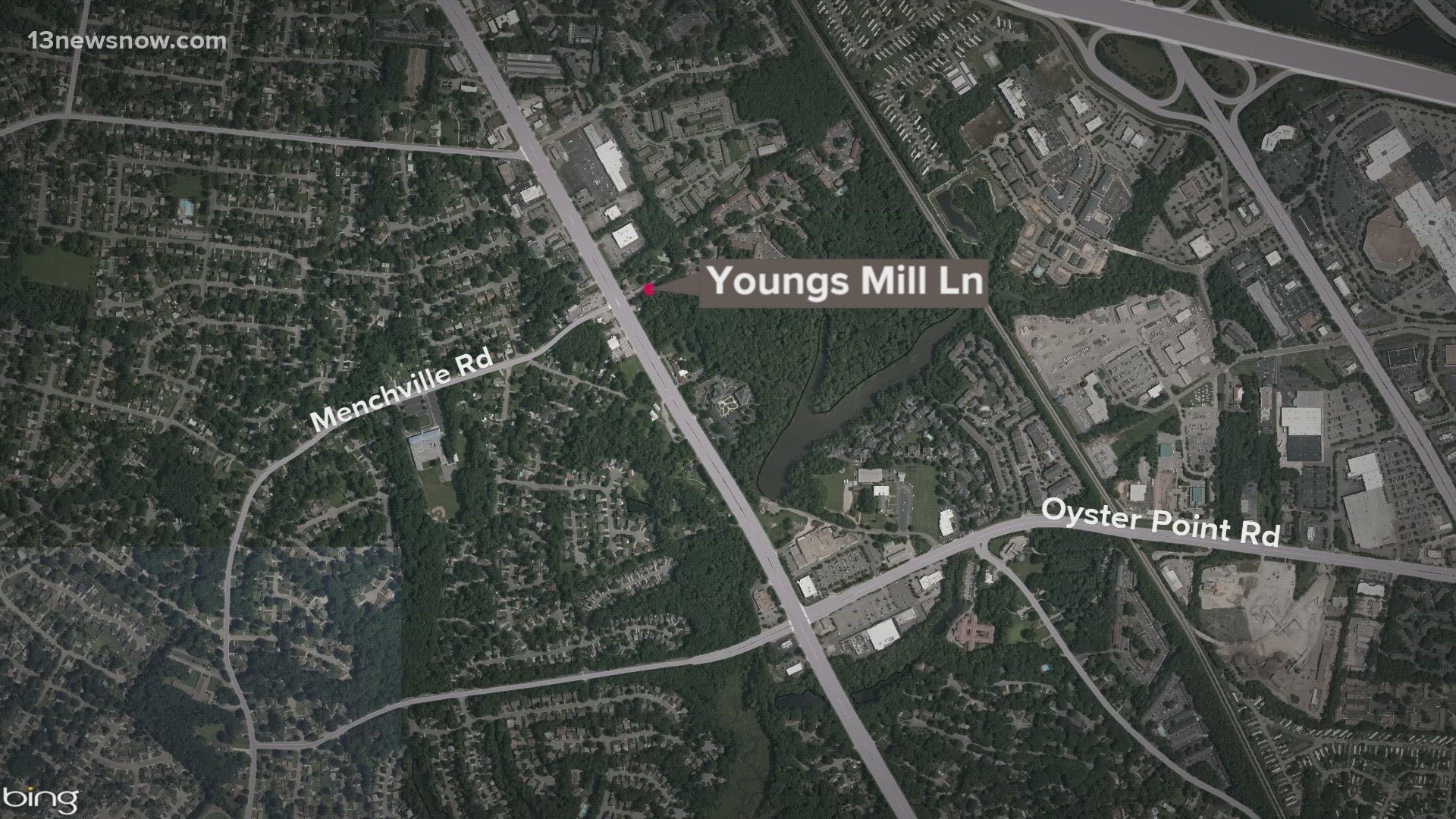 Officers found the teen on Youngs Mill Lane just off Menchville Road around five tonight.