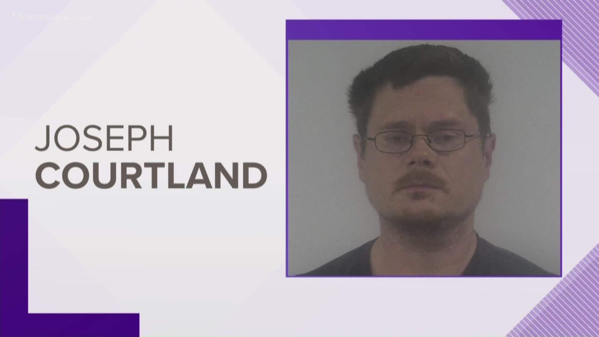 Joseph Courtland hit a VDOT worker on an I-264 exit ramp so state police took his phone to see if he was using it. They found child porn sites in his search history.