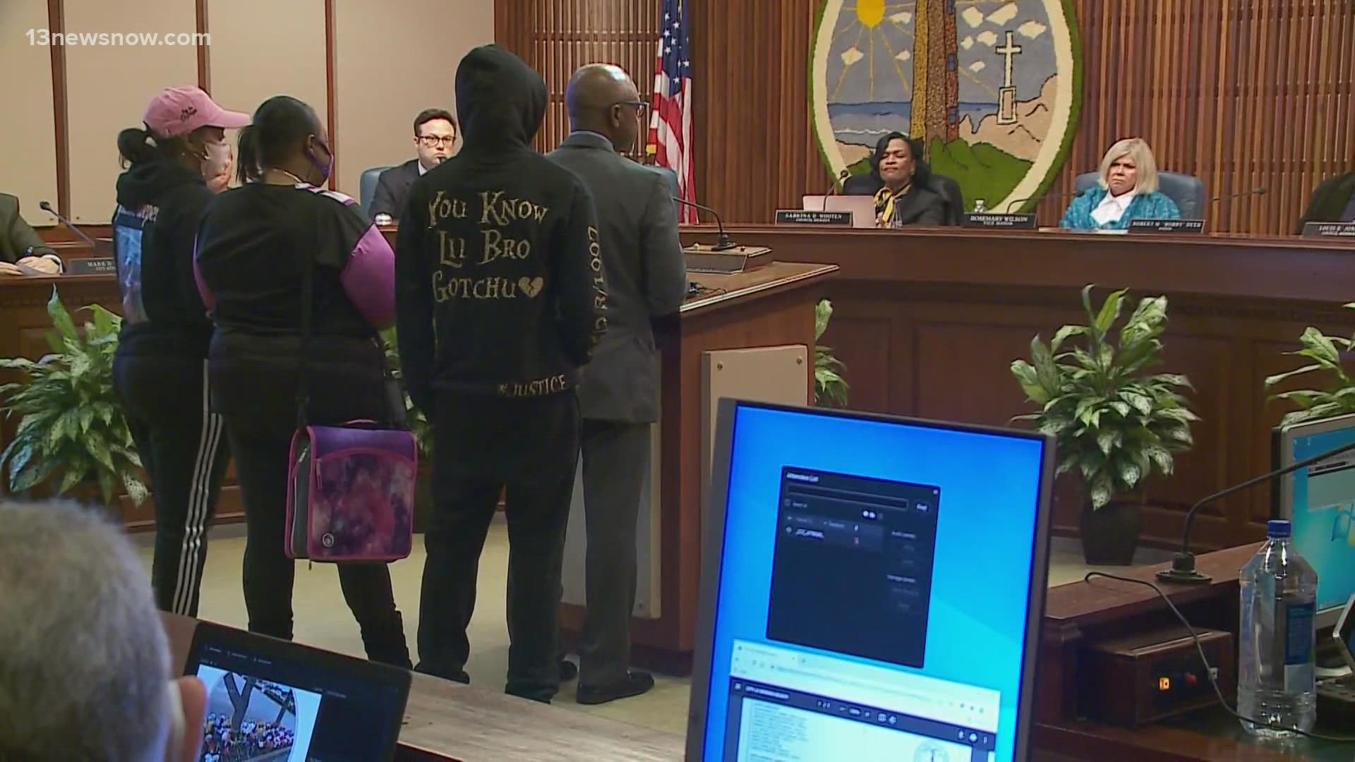 The family of DeShayla Harris talked to Virginia Beach City Council members about creating a memorial to honor Harris.