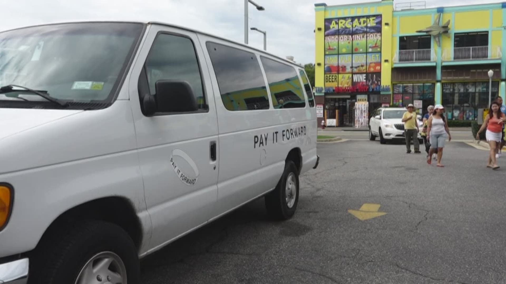 The Pay it Forward van has snacks and cold drinks. Tommy Maher is focusing on healing and change despite the horrific trend of mass shootings with his organization The Honor Network.