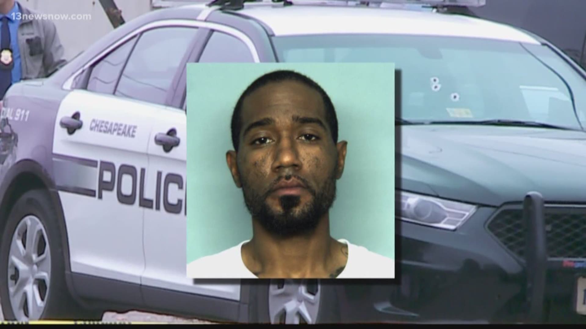 A man is accused of shooting at Chesapeake Police and leading local and state officers on a long manhunt.