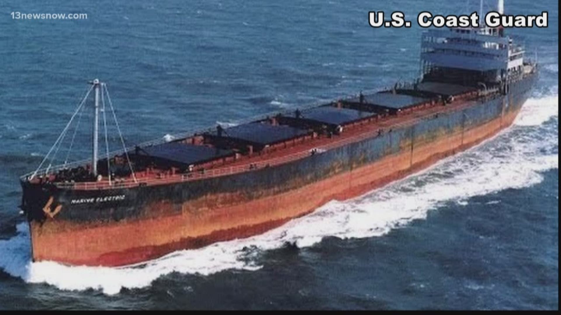 On February 12, 1983, the commercial ship Marine Electric sank 20 miles off the coast of Cape Henry.