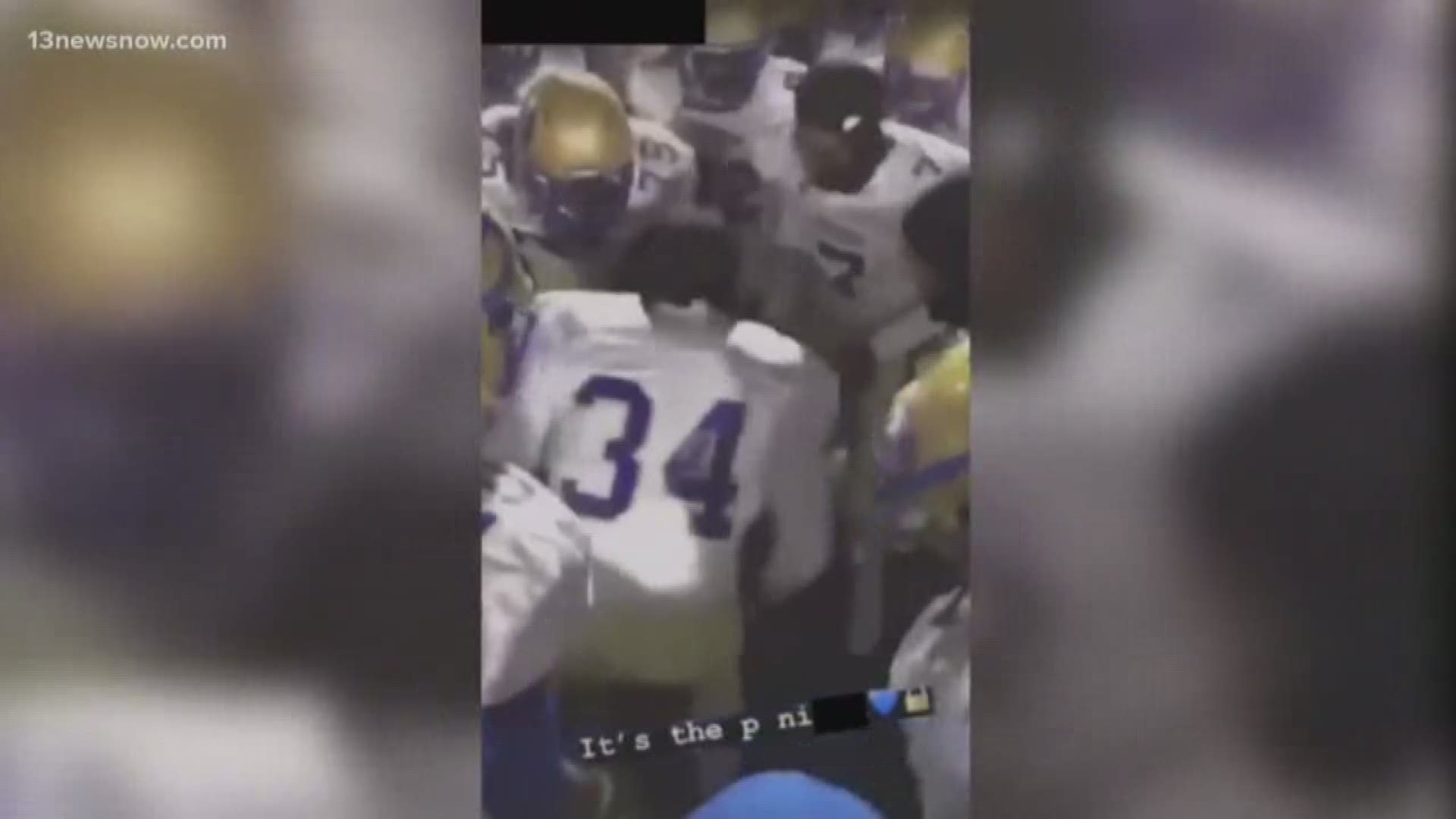 Virginia High School League said video of players chanting the N-word led to the warning. Another serious infraction could keep the football team from playoffs.