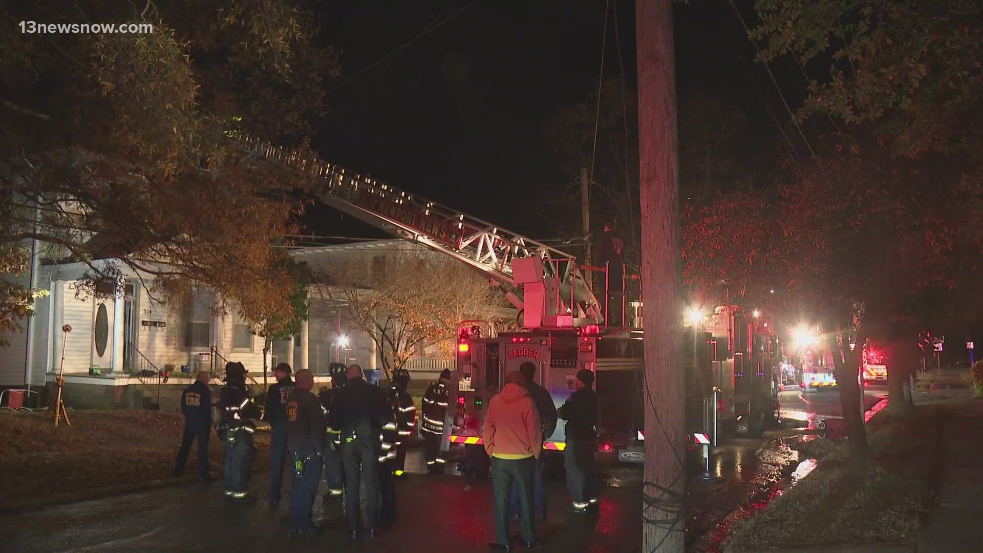 A house fire displaced six people on 54th Street Friday evening.