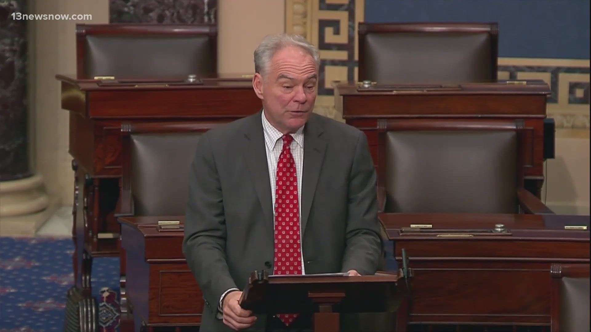 Sen. Kaine said he’s received hundreds of letters from Virginians, voicing concerns about the shutdown. Wednesday, he read some of those letters on the Senate floor.