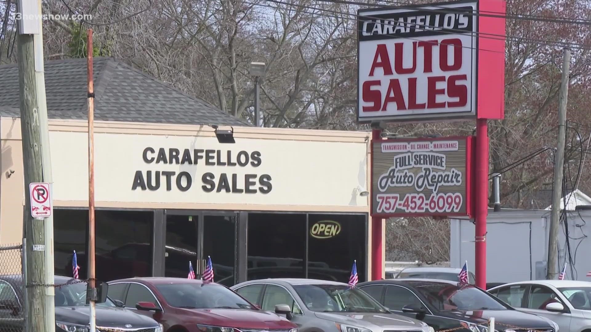 Carafello's Auto Sales had previously been on the same "off-limits" list back in 2015 for the same reason.