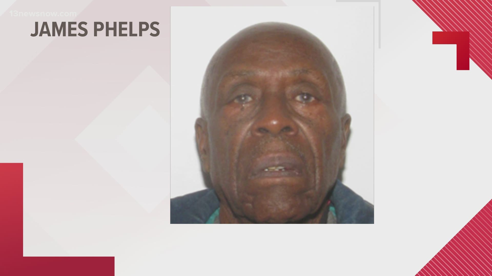 James Phelps was last seen Sunday, May 15 leaving his home in a Beige Hyundai Elantra, he suffers from early-onset dementia.