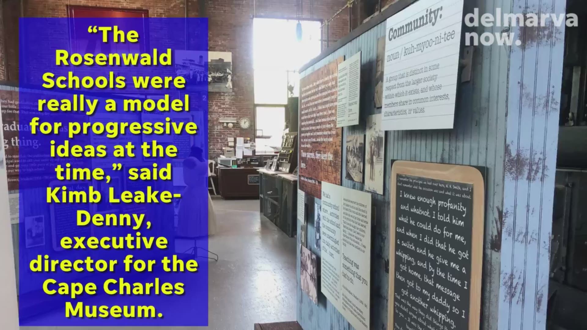 A new exhibit at the Cape Charles Museum and Welcome Center tells the story of the Shore's Rosenwald School. Video courtesy Delmarva Now