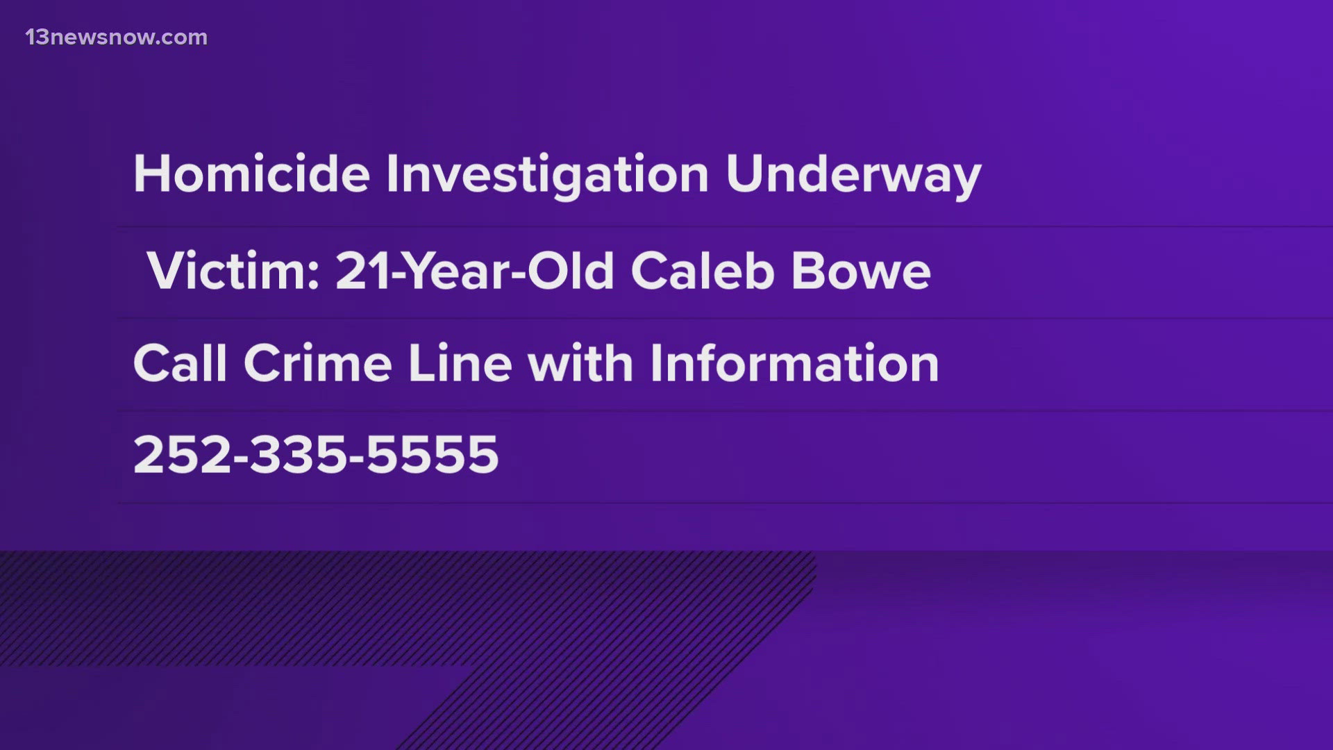 The Elizabeth City Police Department has launched a homicide investigation after a 21-year-old man was found dead in a vehicle on Oak Grove Avenue Monday morning.