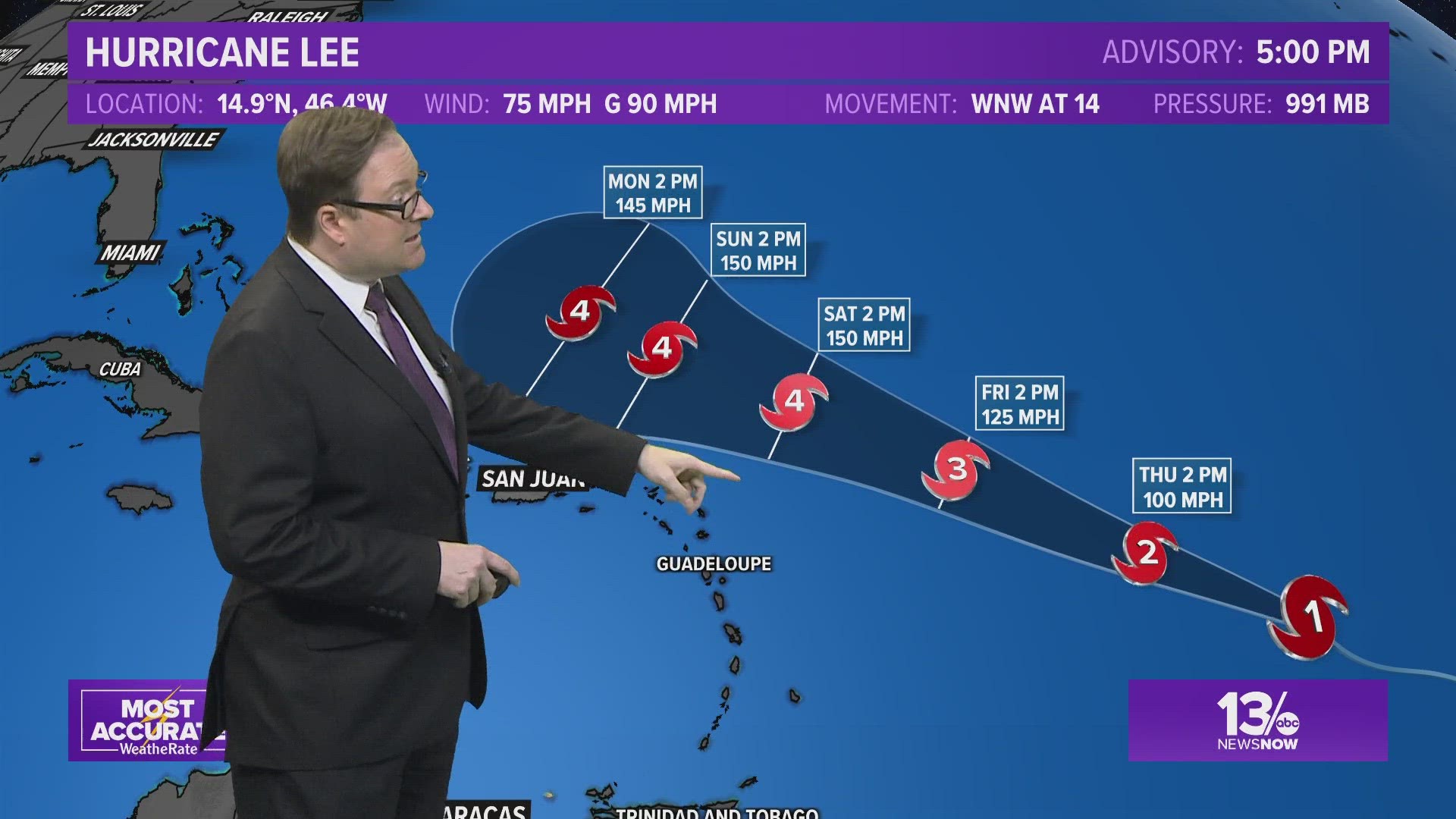 The storm, which officially became a hurricane at 5 p.m. Wednesday is forecast to soon grow into a "major hurricane" with winds greater than 110 mph.