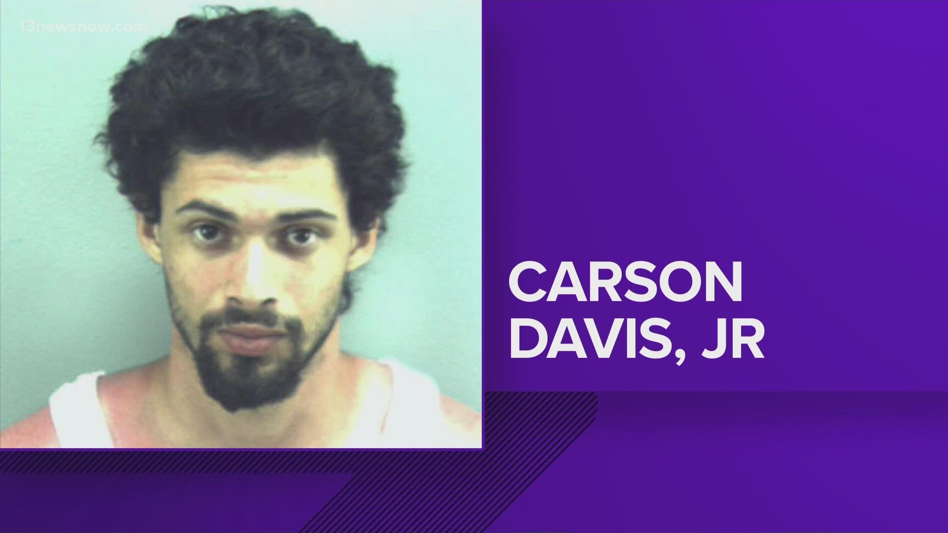 Carson Carnell Davis Jr. will serve prison time for his involvement in a past Virginia Beach Oceanfront shooting.