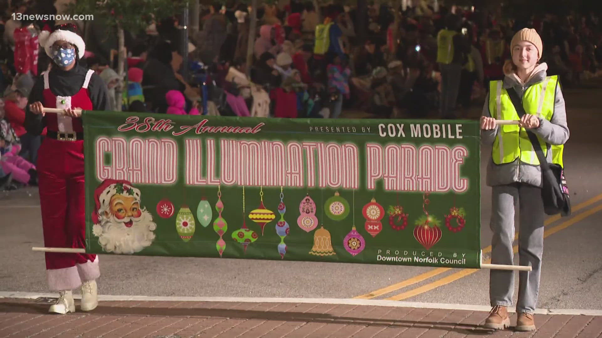 The 38th annual Grand Illumination Parade in Norfolk had "Retro Wonderland" for its theme on Saturday.