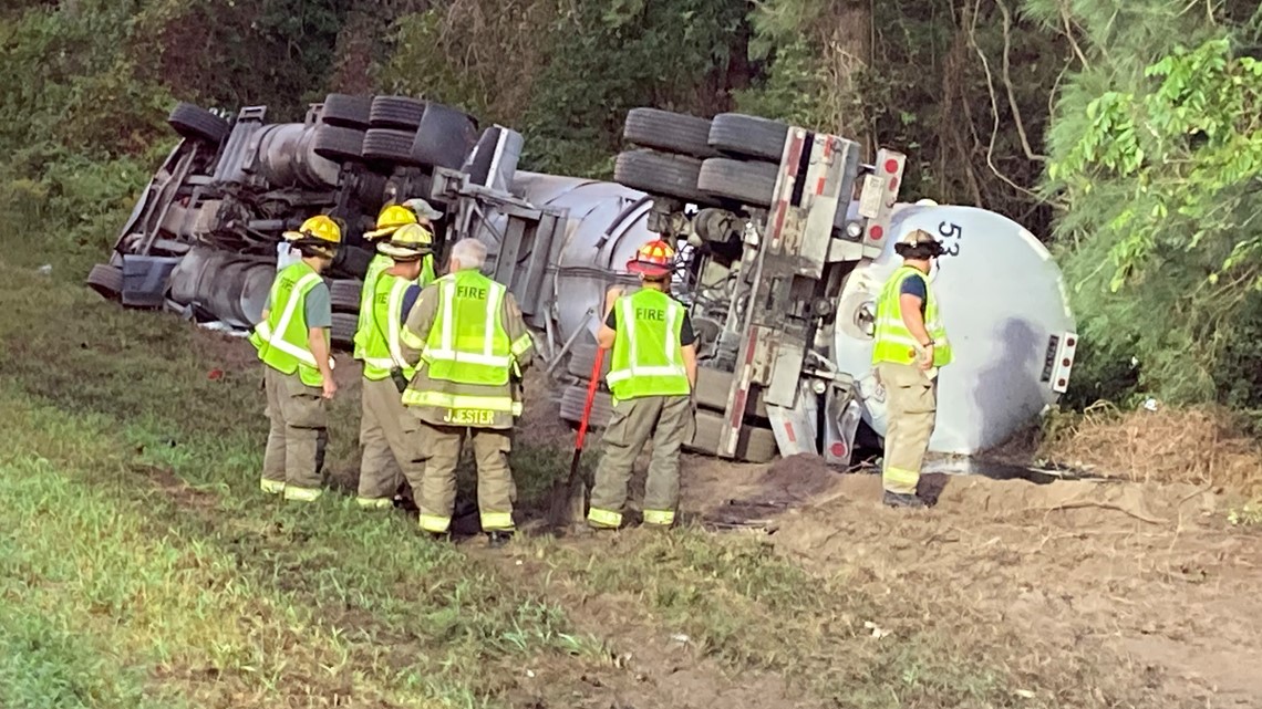 Tanker truck overturns on Route 13 in Accomack County | 13newsnow.com