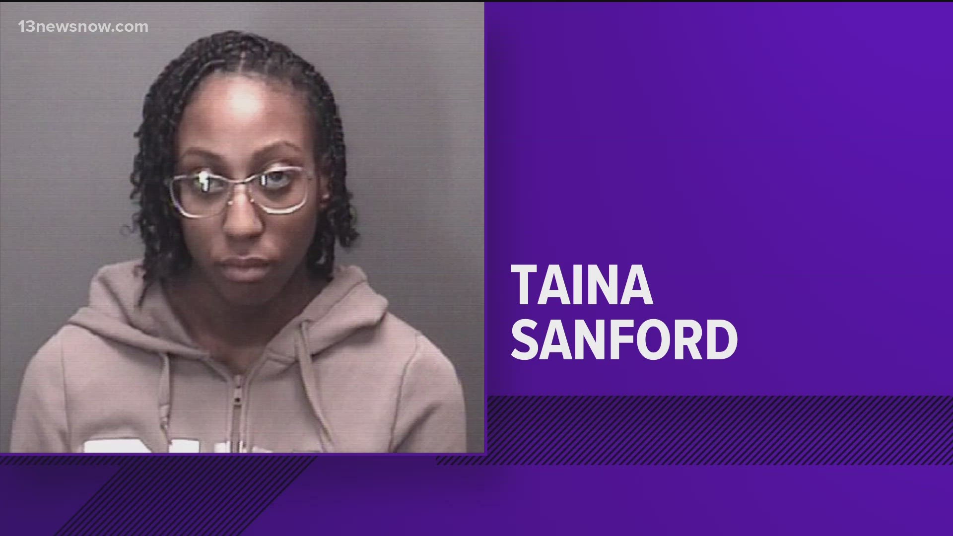 A young mother is behind bars, accused of purposely leaving her 5-month-old baby in a hot car in Suffolk while she worked.