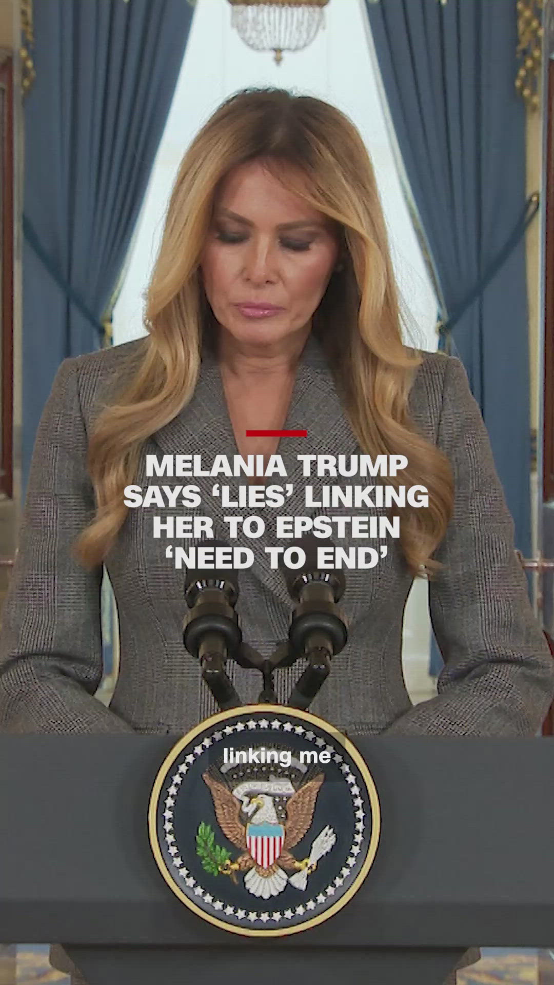 Melania Trump says ‘lies’ linking her to Epstein ‘need to end ...