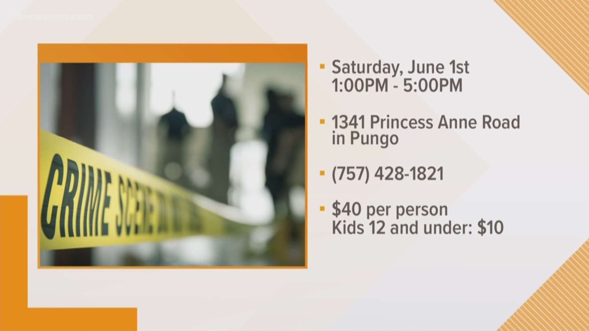 The 13th annual Virginia Beach Crime Solvers Pig Pickin' and Family Fun Day will be held Saturday, June 1 from 1 to 5 p.m.