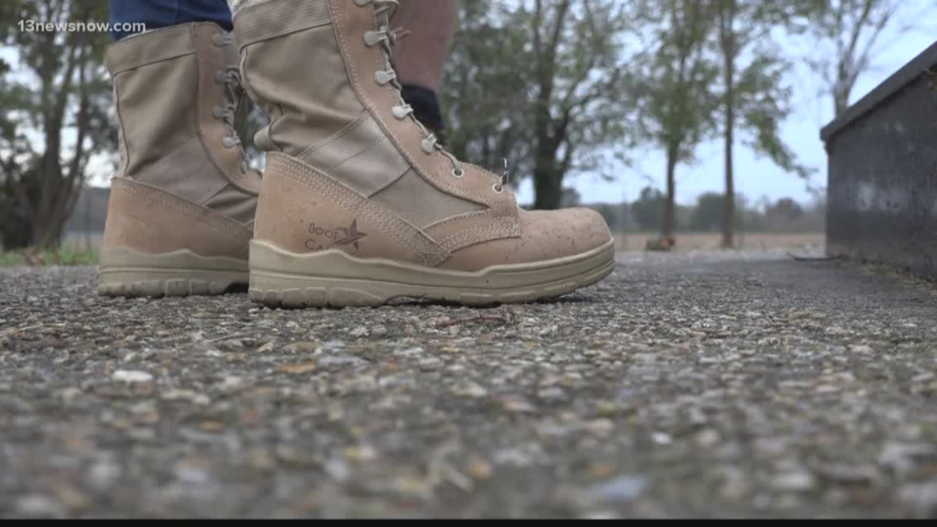 While many of us don't know what it's like to walk in a veteran's shoes, some local veterans are joining a national movement to teach you how you can help and start a conversation about what it's like by wearing their combat boots for the week leading up