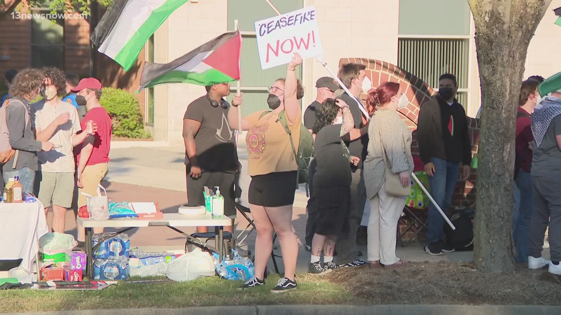 Four colleges in Virginia have made demonstrations protesting against the war in Gaza. Dozens of protestors gathered at ODU in Norfolk on Wednesday.