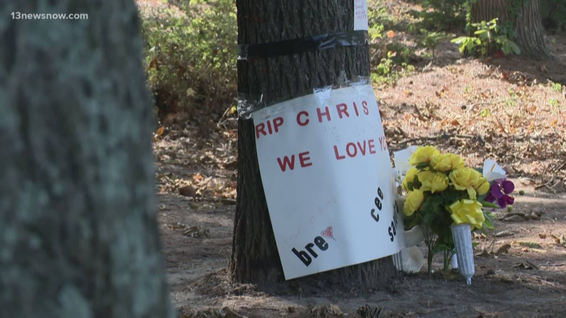 A tree has been covered with items to remember four people who died in the crash. A friend of the victims said she hung out with them just hours before the crash.
