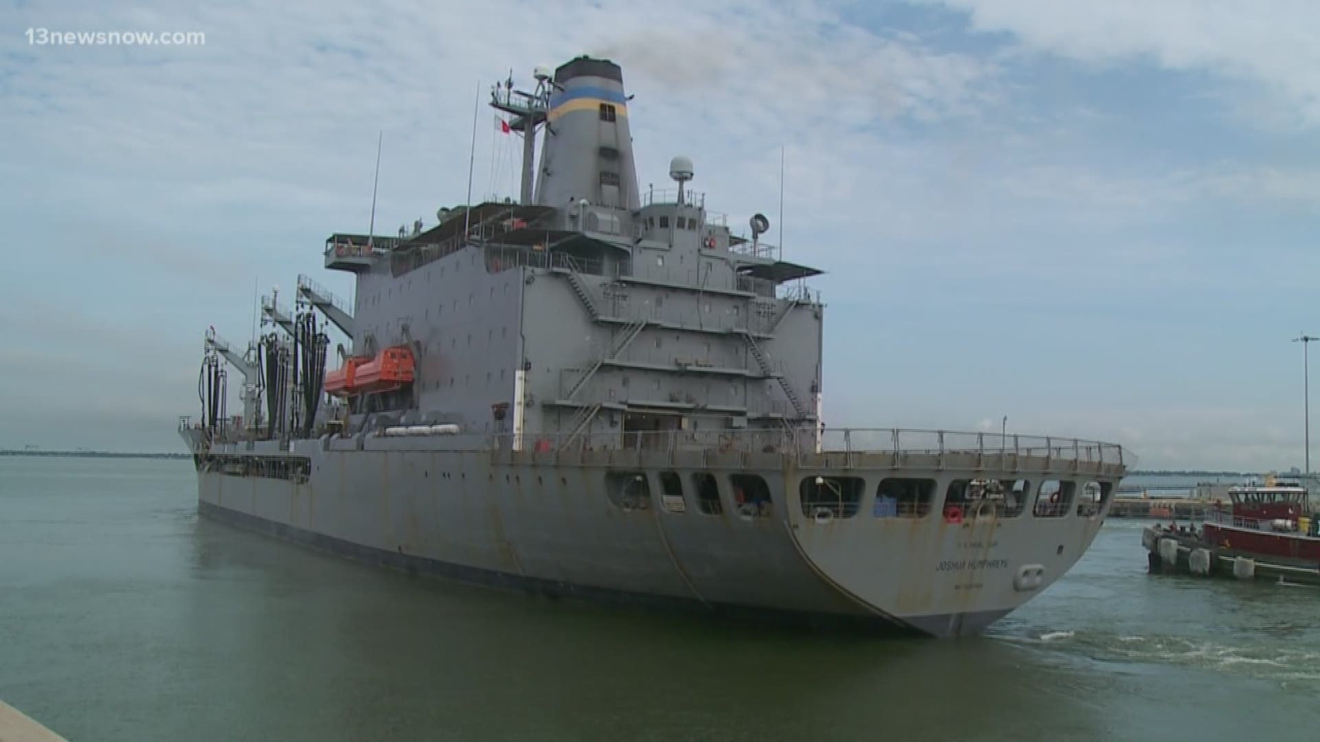 The USNS Joshua Humphreys (T-AO 188) deployed from Naval Station Norfolk on Monday morning. The ship is beginning its five-month deployment to the Sixth Fleet.