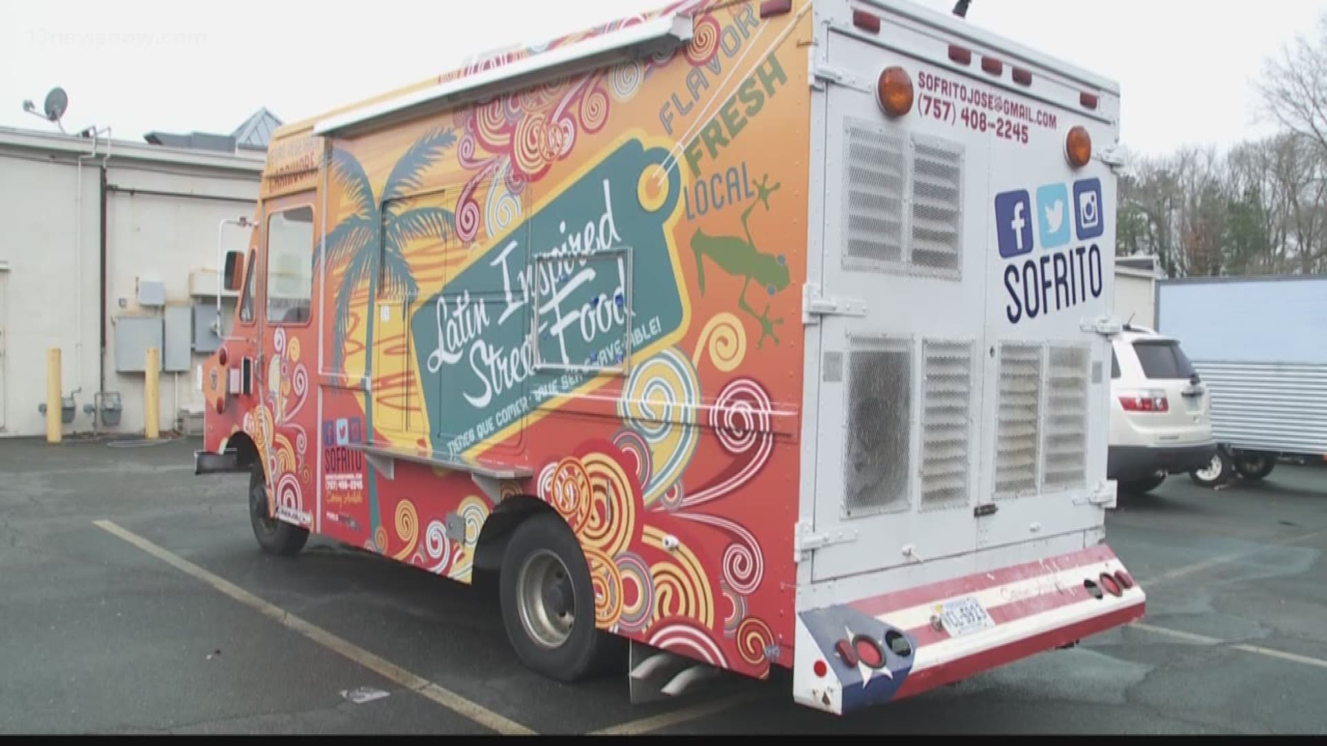 Food truck owners rallied outside Virginia Beach City Council's retreat to push for new laws.