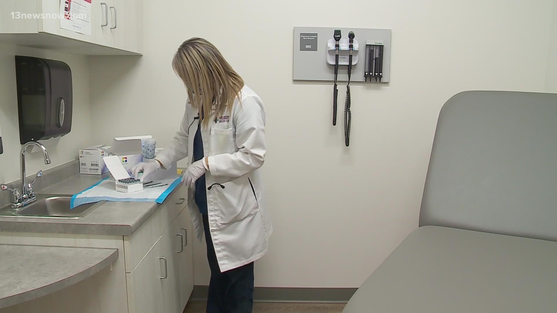 Leaders at Velocity Urgent Care say they are trying to see as many patients as possible.